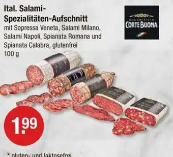 V Markt Ital. Salami-Spezialitäten-Aufschnitt 100g Angebot