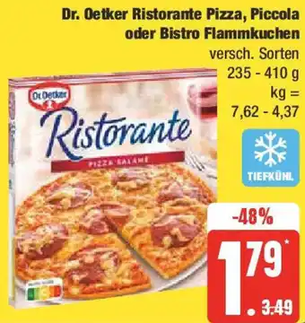 Edeka Dr. Oetker Ristorante Pizza, Piccola oder Bistro Flammkuchen 235-410 g Angebot