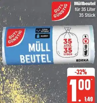 Edeka Gut & Günstig Müllbeutel für 35 Liter Angebot