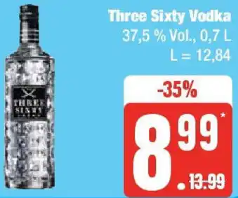 Edeka Three Sixty Vodka 0,7 L Angebot