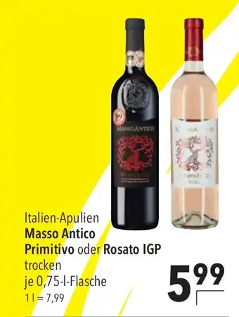 CITTI Markt Masso Antico Primitivo oder Rosato IGP je 0,75-1-Flasche Angebot