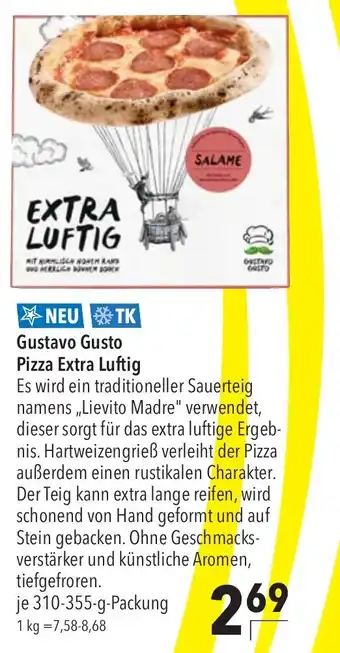 CITTI Markt Gustavo Gusto Pizza Extra Luftig je 310-355-g-Packung Angebot