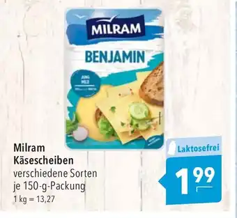 CITTI Markt Milram Käsescheiben verschiedene Sorten je 150-g-Packung Angebot