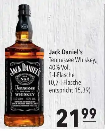 CITTI Markt Jack Daniel's Tennessee Whiskey, 40% Vol. 1-1-Flasche Angebot