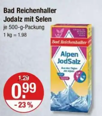 V Markt Bad Reichenhaller Jodalz mit Selen je 500-g-Packung Angebot