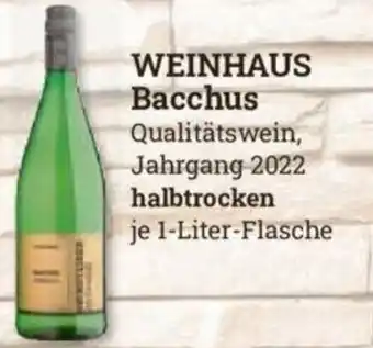 V Markt WEINHAUS Bacchus Qualitätswein, je 1-Liter-Flasche Angebot