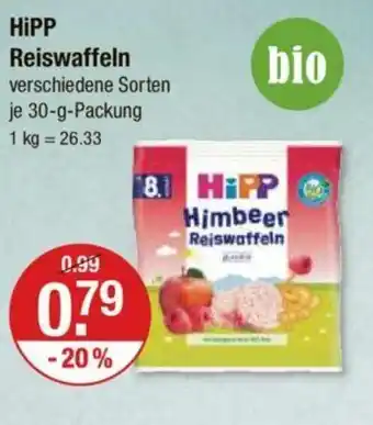 V Markt HiPP Reiswaffeln verschiedene Sorten je 30-g-Packung Angebot