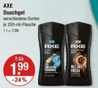 V Markt AXE Duschgel verschiedene Sorten je 250-ml-Flasche Angebot