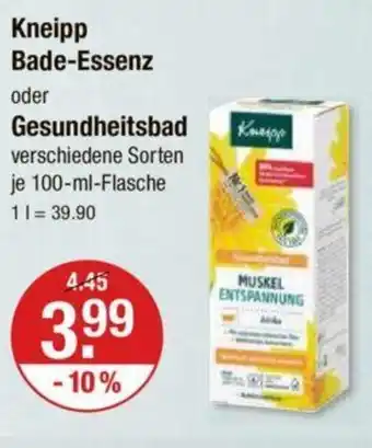 V Markt Kneipp Bade-Essenz oder Gesundheitsbad verschiedene Sorten je 100-ml-Flasche Angebot