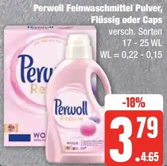 Edeka Perwoll Feinwaschmittel Pulver, Flüssig oder Caps 17-25 WL Angebot