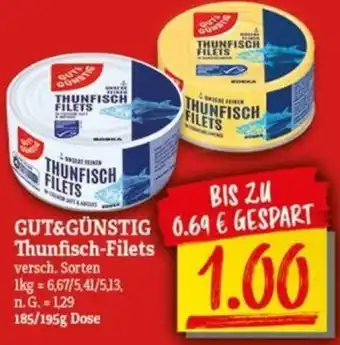 NP Discount Gut & Günstig Thunfisch-Filets 185/195 g Dose Angebot