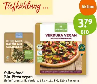 basic followfood Bio-Pizza vegan 339 g Packung Angebot