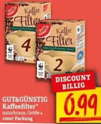 NP Discount GUT&GÜNSTIG Kaffeefilter 100er Packung Angebot