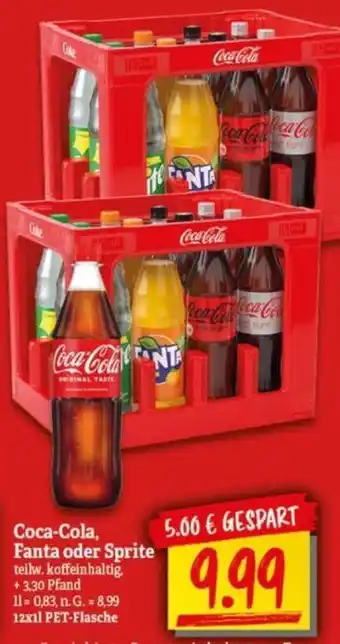 NP Discount Coca-Cola, Fanta oder Sprite 12x1 L Angebot