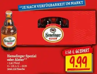 NP Discount Hemelinger Spezial oder Alster 30x0,33 L Flasche Angebot