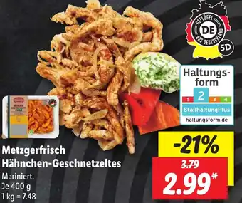 Lidl Metzgerfrisch Hähnchen-Geschnetzeltes 400 g Angebot