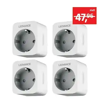 Bauhaus Ledvance smart+ wifi set funksteckdose plug (weiß/grau, 2.300 w, 10 a) Angebot