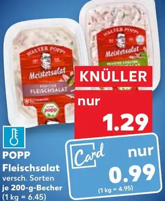 Kaufland POPP Fleischsalat 200 g Becher Angebot