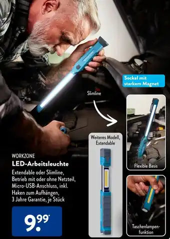 Aldi Süd WORKZONE LED-Arbeitsleuchte Angebot