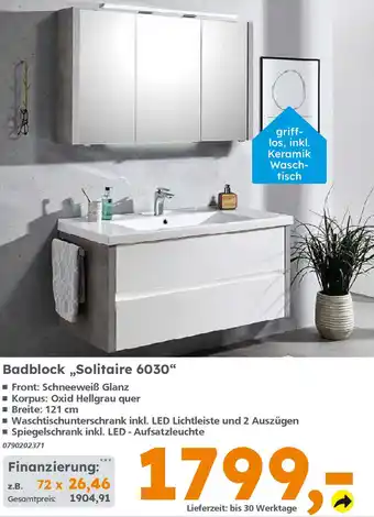 Globus Baumarkt pelipal Badblock ,,Solitaire 6030" Angebot