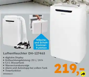 Globus Baumarkt Luftentfeuchter DH-127463 Angebot