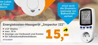 Globus Baumarkt Energiekosten-Messgerät ,,Inspector III" Angebot