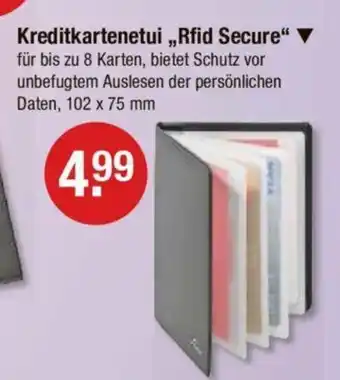 V Markt Kreditkartenetui „Rfid Secure“ Angebot