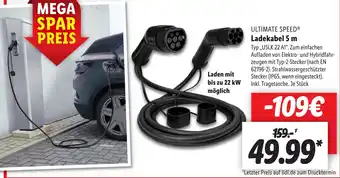 Lidl ULTIMATE SPEED Ladekabel 5 m Angebot