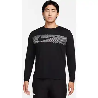 Intersport Nike herren sweatshirt m nk df uv miler top ls flash black/reflective silv l Angebot