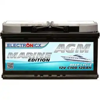 ManoMano Electronicx marine edition batterie agm 120 ah 12v boot schiff versorgungsbatterie Angebot