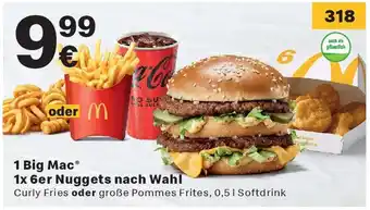 McDonald’s 1 Big Mac 1x 6er Nuggets nach Wahl Angebot