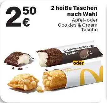 McDonald’s 2 heiße Taschen nach Wahl Apfel- oder Cookies & Cream Tasche Angebot