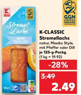 Kaufland K-CLASSIC Stremellachs 125 g Packg. Angebot