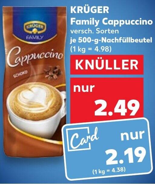 Wunderbar Krger Cappuccino Angebot Bild