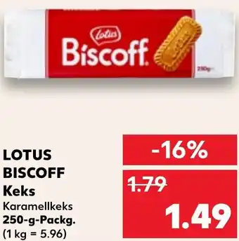 Kaufland LOTUS BISCOFF Keks 250 g Packg. Angebot