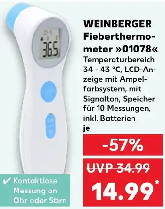 Kaufland WEINBERGER Fieberthermometer 01078 Angebot