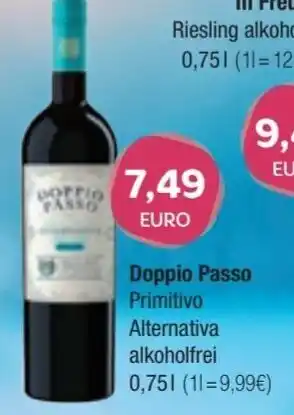 Edeka Niemerszein Doppio Passo Primitivo Alternativa alkoholfrei 0,75L Angebot