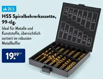 Aldi Süd FERREX HSS Spiralbohrerkassette, 99-tlg. Angebot