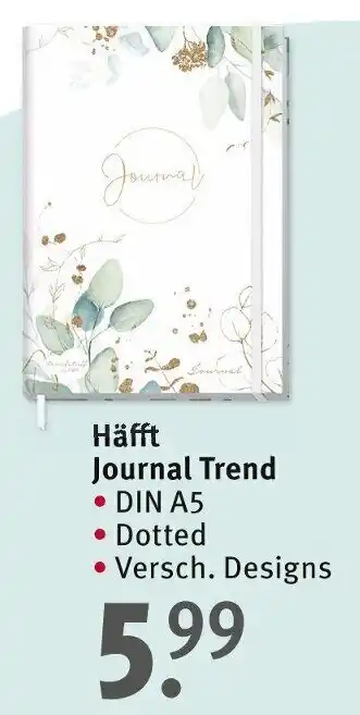 Rossmann Häfft Journal Trend • DIN A5 • Dotted • Versch. Designs Angebot