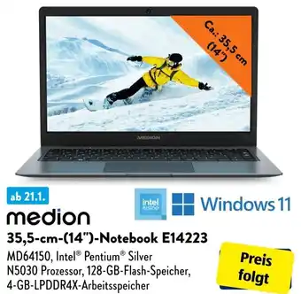 Aldi Süd MEDION 35,5-cm-(14") Notebook E14223 Angebot