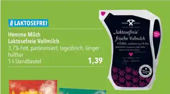 CITTI Markt Hemme Milch Laktosefreie Vollmilch 1L Angebot