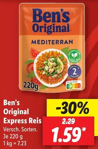 Lidl Ben's Original Express Reis 220 g Angebot