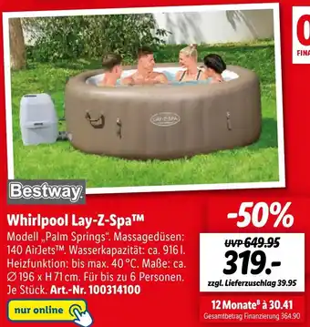 Lidl Bestway Whirlpool Lay-Z-Spa Angebot