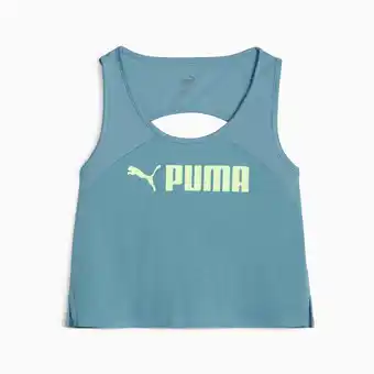 Intersport Puma damen shirt fit skimmer tank bold blue-speed green m Angebot