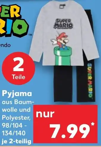 Kaufland SUPER MARIO Pyjama 2 Teile Angebot