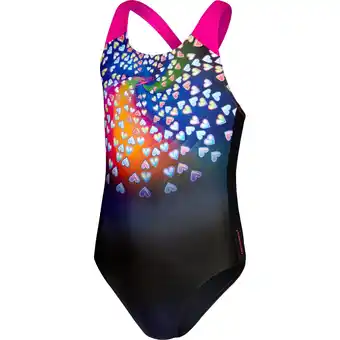 Intersport Speedo kinder badeanzug digi plmt spbk jf black/pink black/punchy pink/blue flame/b 116 Angebot