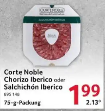 Selgros Corte Noble Chorizo Iberico oder Salchichón Iberico 75-g-Packung Angebot