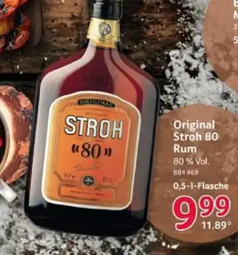 Selgros Original Stroh 80 Rum 80% Vol. 0,5-1-Flasche Angebot