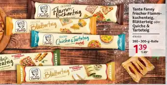 Selgros Tante Fanny frischer Flammkuchenteig, Blätterteig oder Quiche & Tarteteig 260-300-g-Rolle Angebot