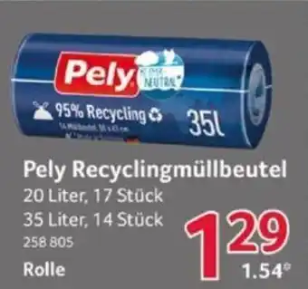 Selgros Pely Recyclingmüllbeutel Angebot